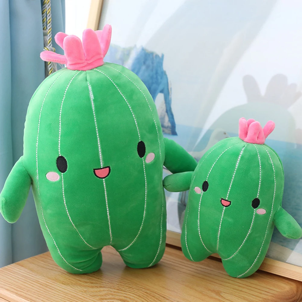 

3D Simulation Plant Cactus Pillow Cushion Home Bedroom Sofa Seat Cushion Cartoon Shape Nap Pillow Baby Doll Kid Plush Toys Gift