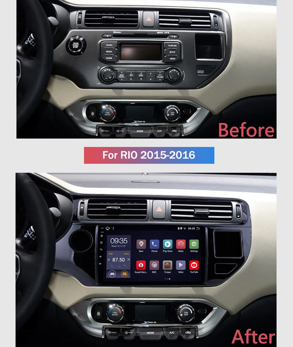 9 дюймов 2.5D IPS HD мультисенсорный экран Android 2016 2 Гб ОЗУ 32 ПЗУ NAVI для Kia RIO/K3 2015 с Bluetooth