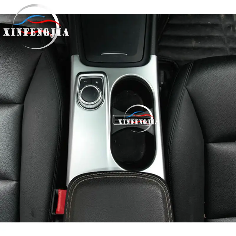 

For Mercedes-Benz CLA GLA A Class X156 C117 W176 Chrome ABS Gear Shift Panel water cup holder trim Inner