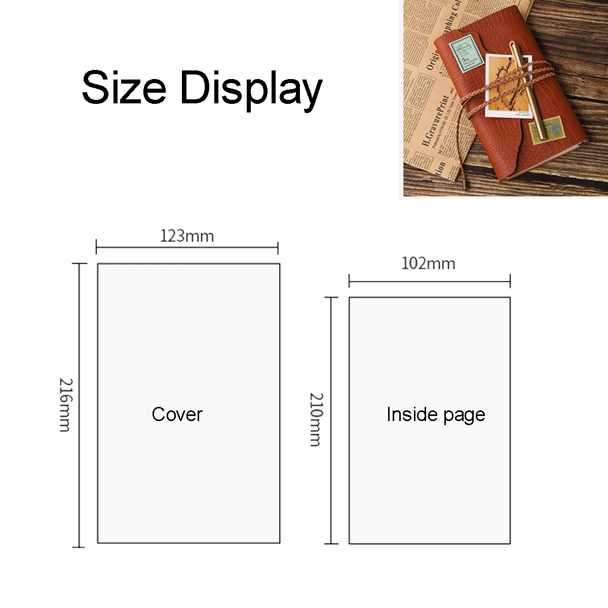 

DIY Retro Art Travel Notebook Vintage A6 Creative Diary Notebook Agenda Personality Custom Gift Daily Memo With PU Leather Cover