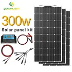 Солнечная панель 200 Вт, 300 Вт, с регулятором 12 В, для дома, улицы, кемпинга