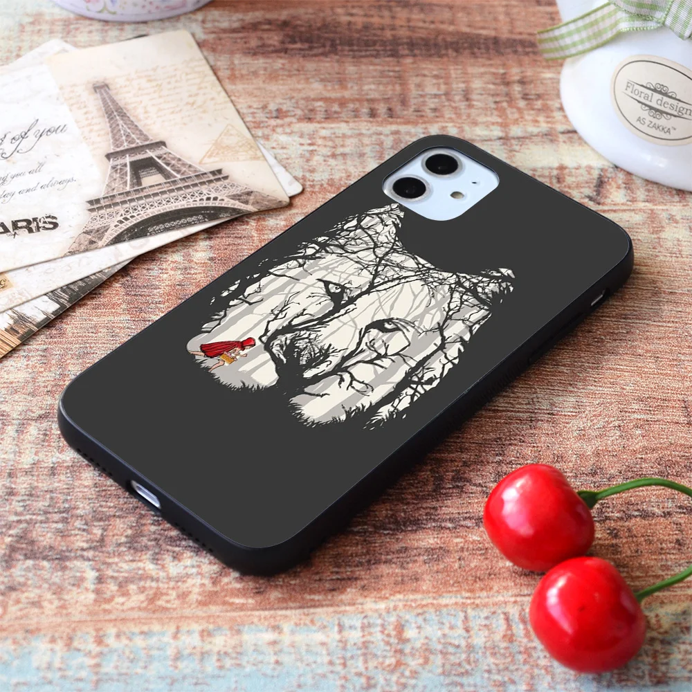 

For iPhone Little Red Woods Run Soft TPU Border Apple iPhone Case