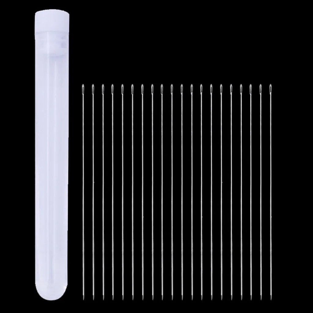 20 шт. иглы из нержавеющей стали с большими ушками легкая нить длина 80 мм для