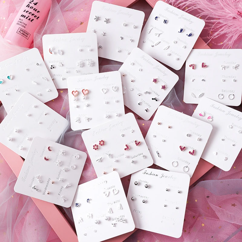 Серьги гвоздики женские с искусственным жемчугом и кристаллами|Серьги-гвоздики|