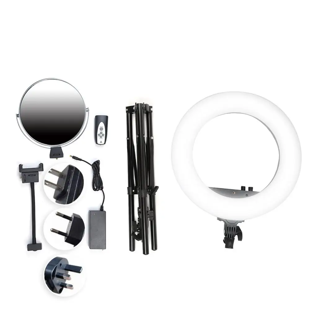 

New 3200-6400K 18-inch Outer Dimmable LED Ring Light Studio Photography Beauty Salon Tattoo Fill Light Tattoo Lamp With Tripod