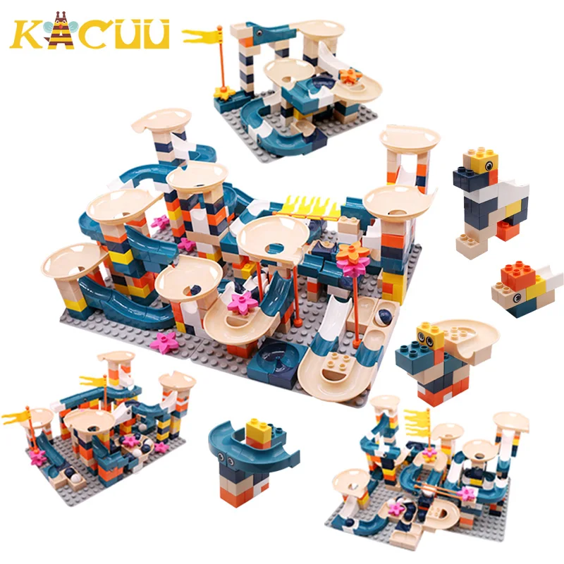 Детский конструктор гоночная трасса Классический пластиковый строительный блок