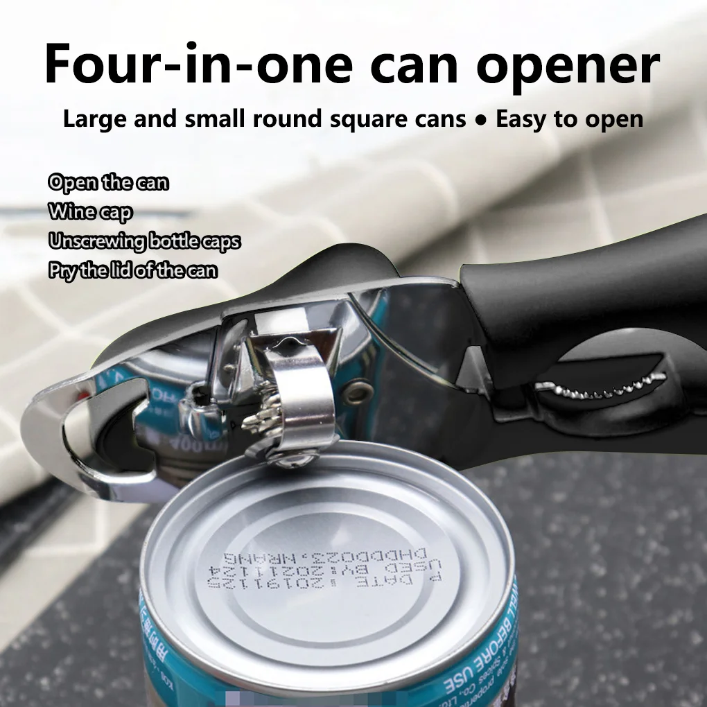 

Stainless Steel Can Opener Kitchen Cans Opener Stainless Steel Non-Slip Can Opener Side Cut Manual Can Opener Kitchen Tools