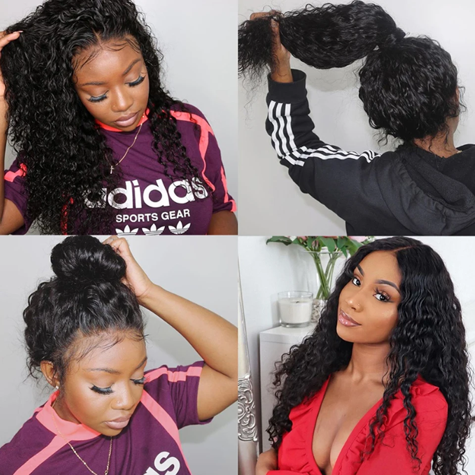 

30" Water Wave Lace Front Wig 13x4 HD Lace Frontal Wig Transparent Lace Wigs Curly Human Hair Wig Brazilian Hair Wigs For Women