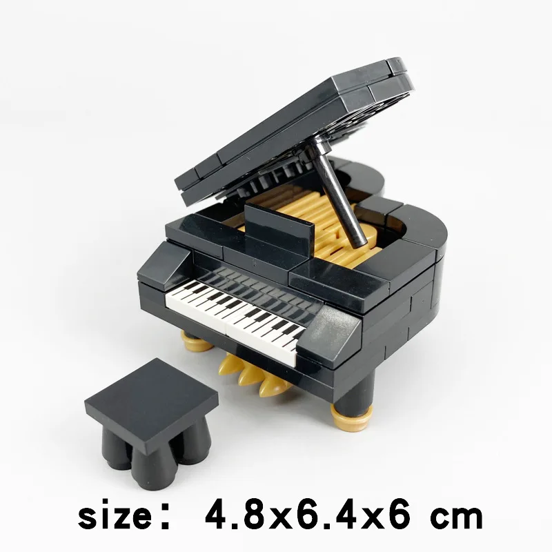 

City Suitable for Kids Educational Building Blocks MOC Model Toys Birthday Present Stool Cultivate Interest Grand Piano Cities