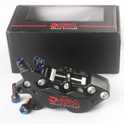 Black Left Мотоцикл RGM 40 мм Тормозной Суппорт тормозной насос с 30 мм* 4 поршень для Honda Yamaha Kawasaki Suzuki модификация - Цвет: Black Left