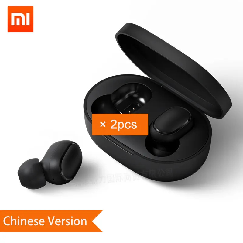 2pcs CN RedmiAirdots Xiaomi Redmi Airdots Xiaomi Bluetooth беспроводные стерео наушники Голосовое управление Bluetooth 5,0 шумоподавление управление - Цвет: 2pcs CN RedmiAirdots