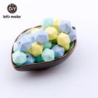 50 шт., восьмиугольные Силиконовые Прорезыватели для зубов, 14 мм