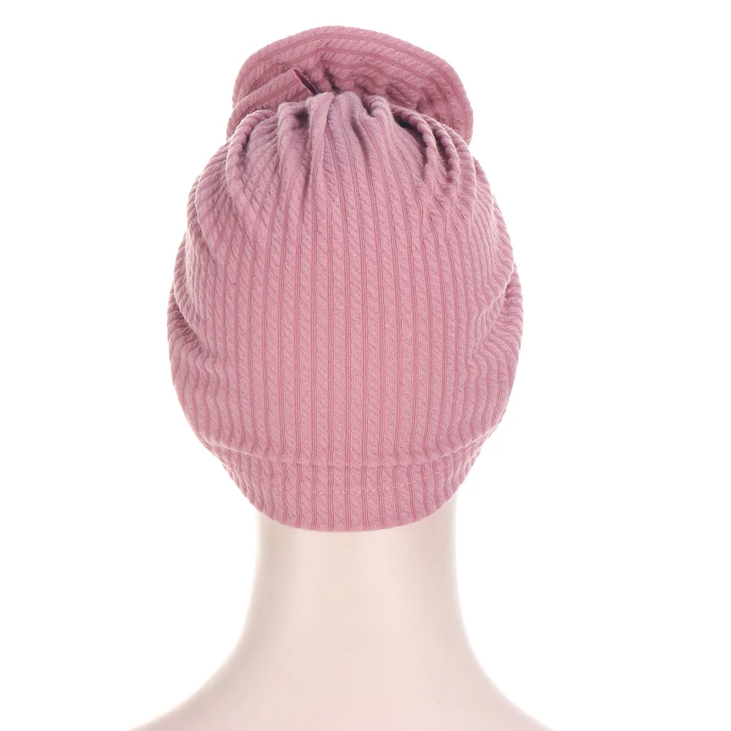 Helisopus женский тюрбан однотонный головной убор с узелком весенне осенний большой