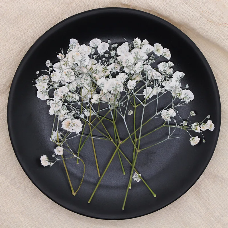 Натуральные сушеные цветы тиснение Botany образец Diy клей ручной оболочки Ароматерапия Свеча фоторамка активность материал наука - Цвет: Da Man Dyed White