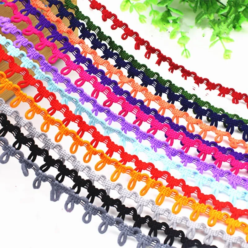 Black White Elastic Lace Ribbon 1.4cm Trim Braided Button Loop Fur Collar Over Coat Garment Sewing DIY Accessories 5Yards|Кружево| |