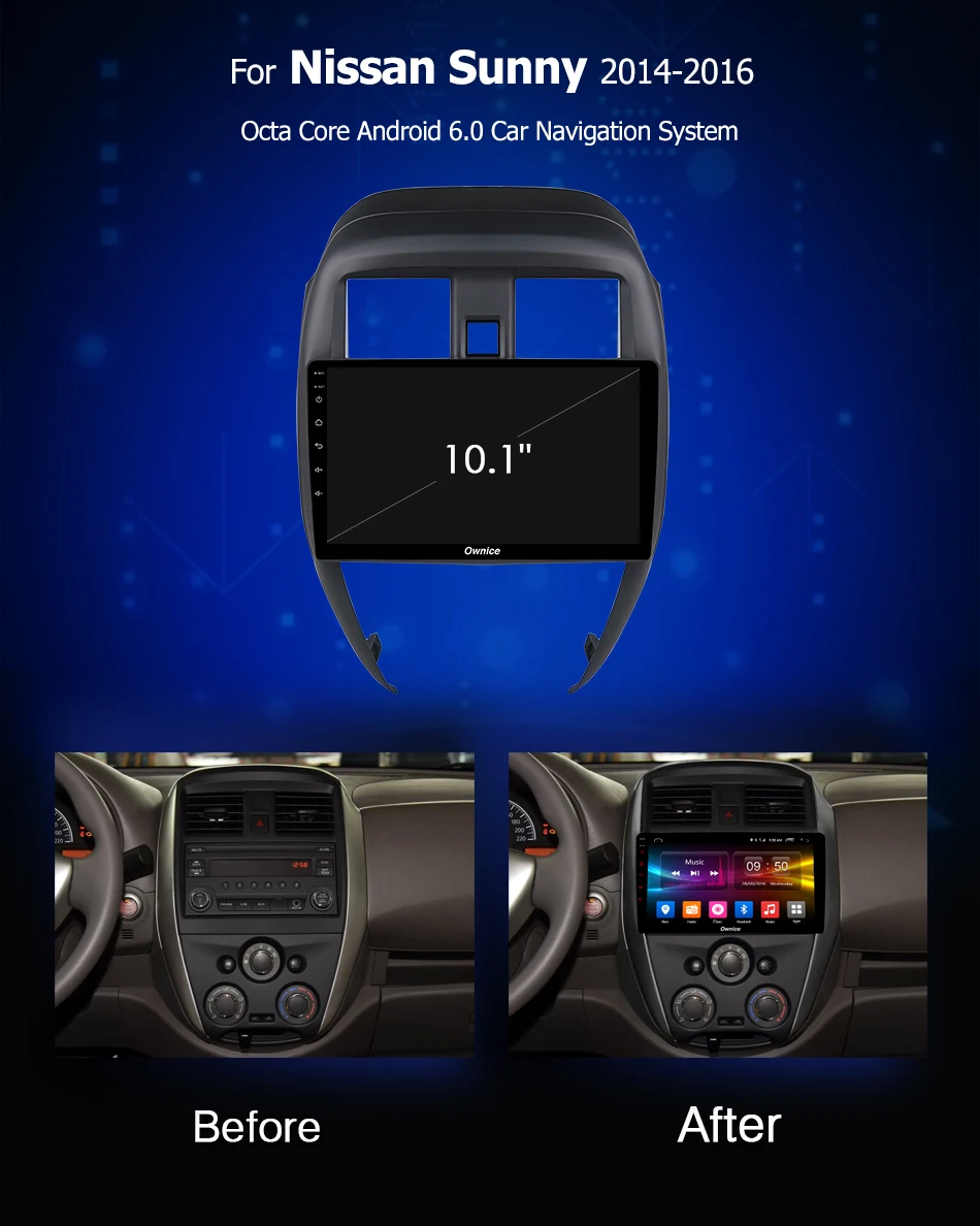 Автомагнитола Ownice 4 + 64 ГБ 8 ядер Android 9 0 360 GPS-навигация SPDIF 4G DVD-плеер для Nissan Sunny 2014 2015