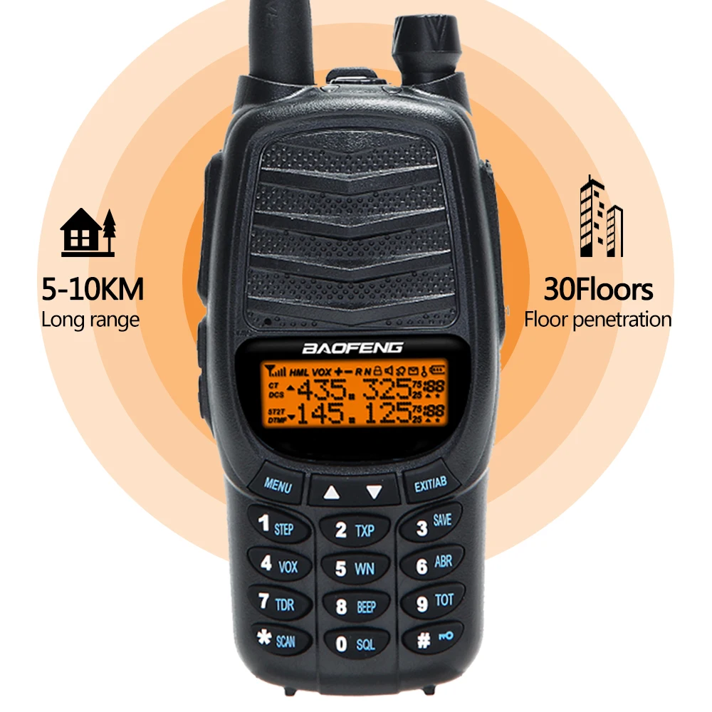 2 шт. Baofeng UV-X10 радио 10 Вт Powful иди и болтай Walkie Talkie “иди 2-PTT двухдиапазонный УКВ 128