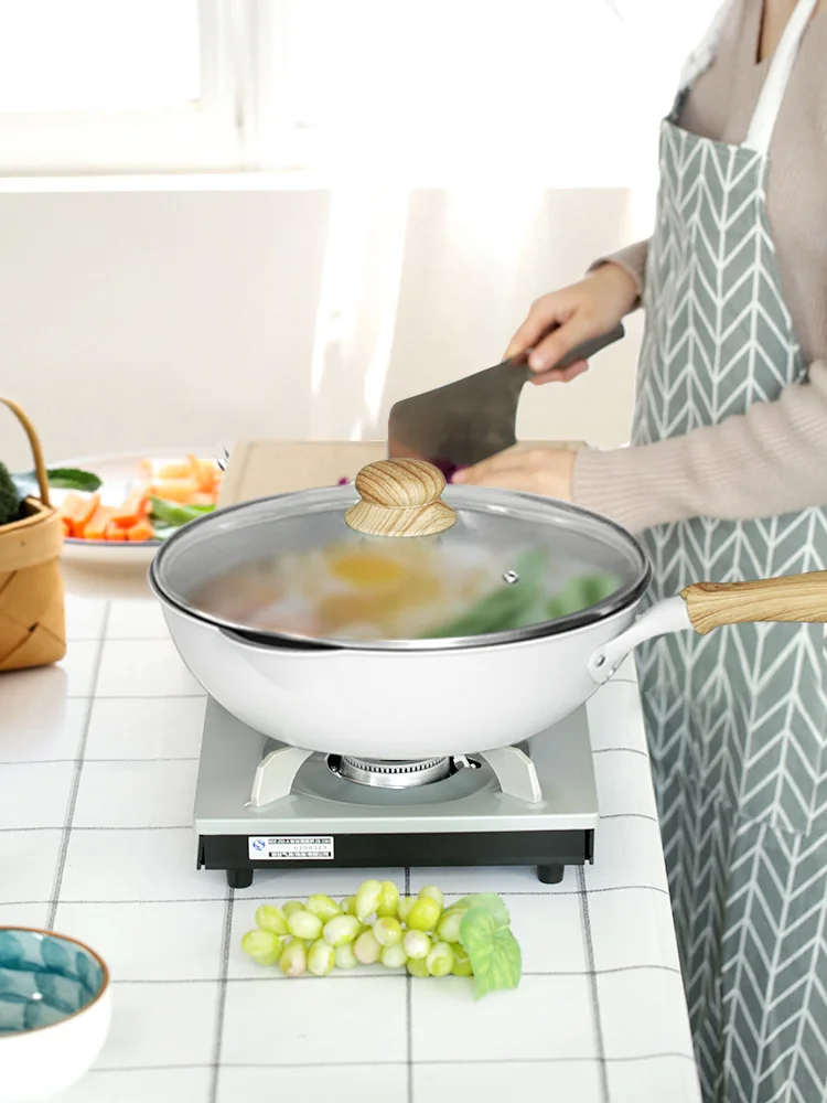 Домашняя каменная антипригарная сковорода Maifan набор для жарки двойного