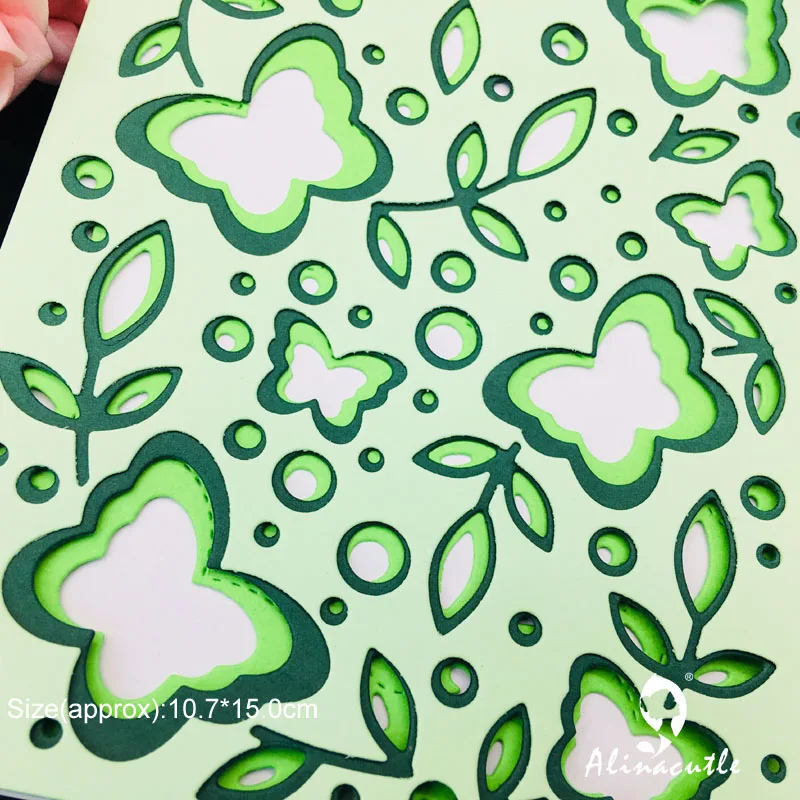 Штампованная металлическая штамповка 3 шт. фоновая рамка бабочка лист для