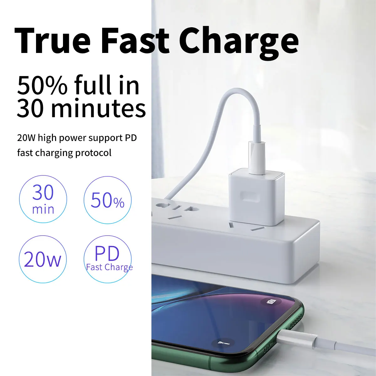 Кабель Feless usb-c для iPhone 11 12 20 Вт быстрой зарядки Apple 8 6s iPad PD USB Type-C кабель передачи