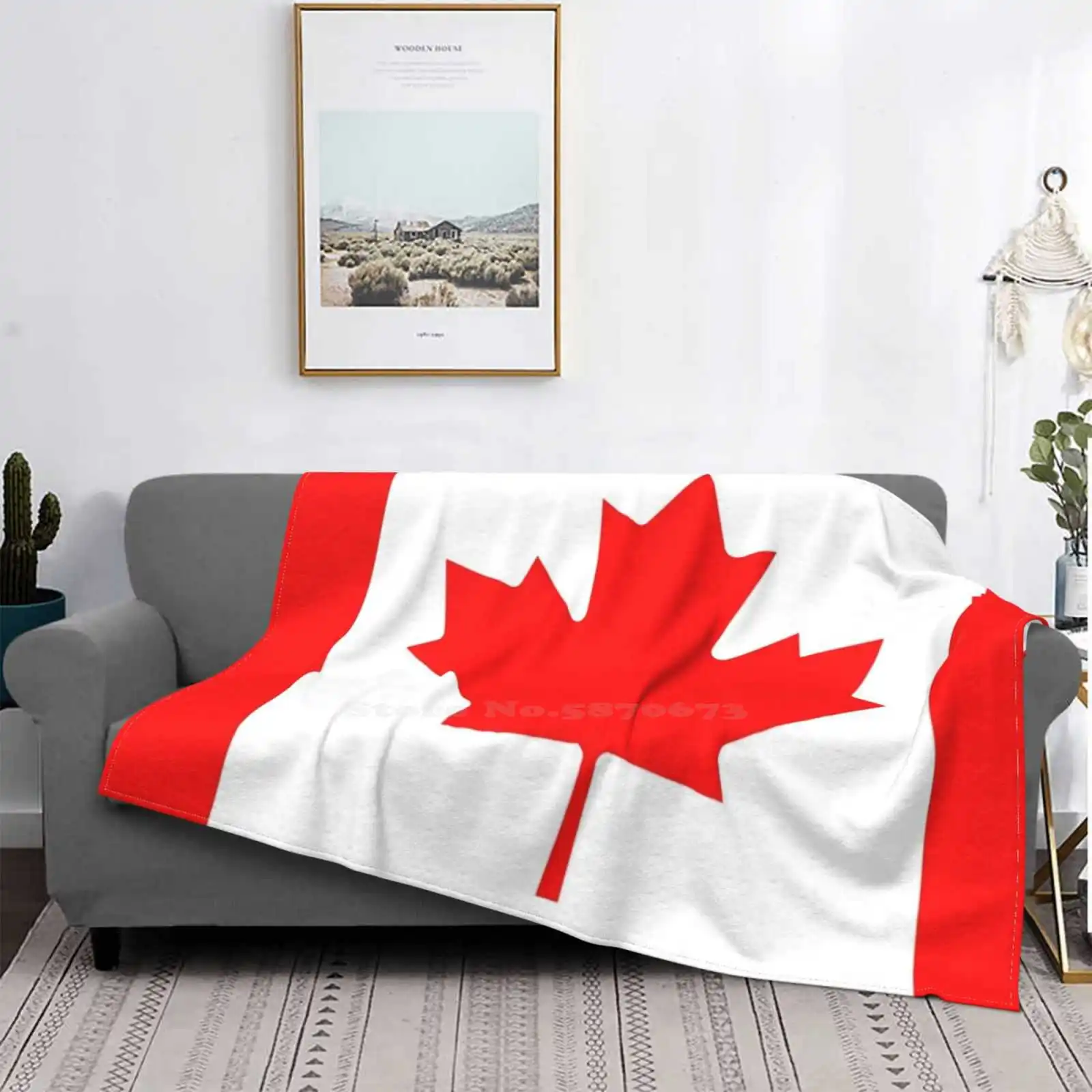 

Mantas suaves muy cálidas con la bandera de Canadá, ropa para sofá/cama/viaje, países de América del Norte y Canadá