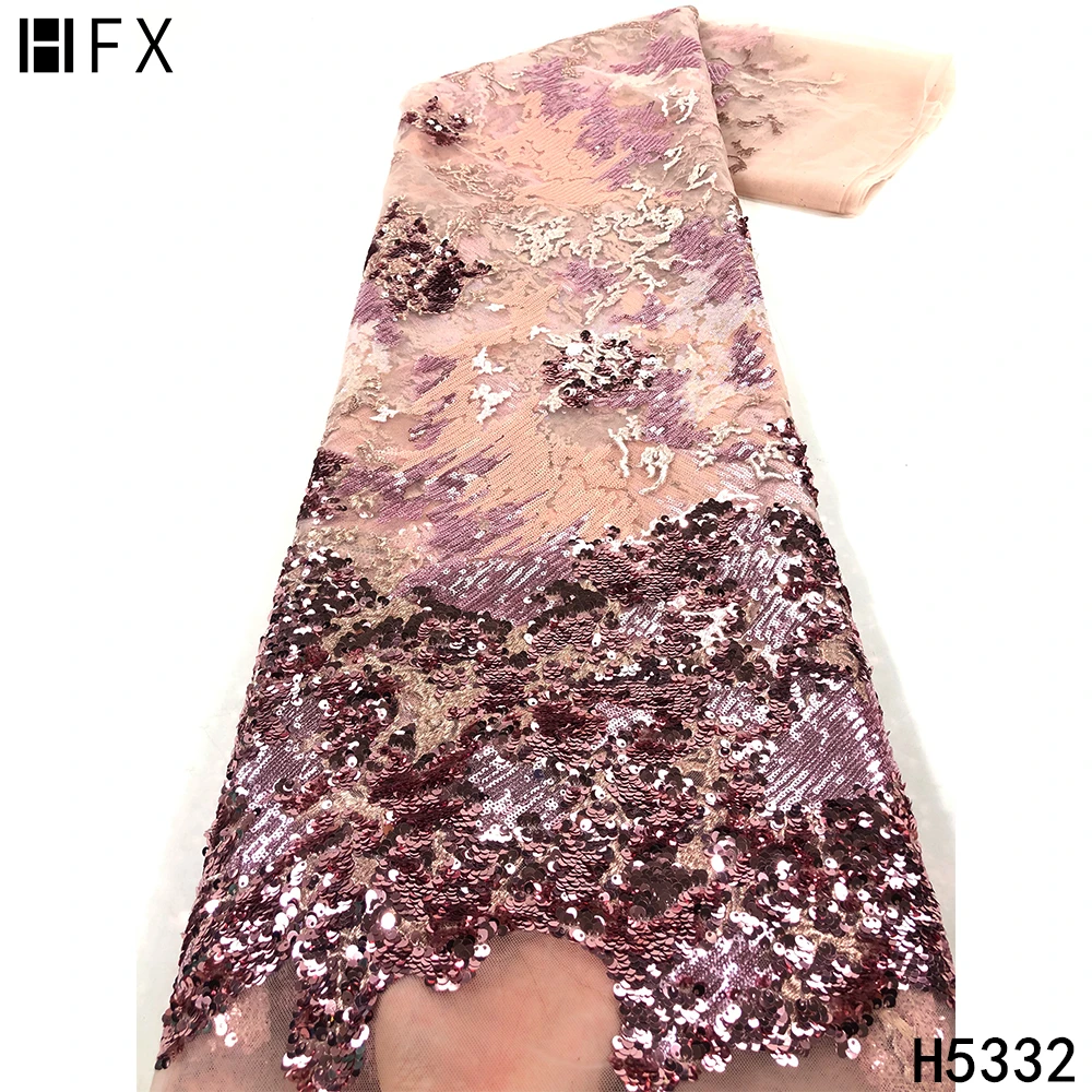 HFX африканские блестки Сетка кружевная ткань блестящая французская 2021 зеленая