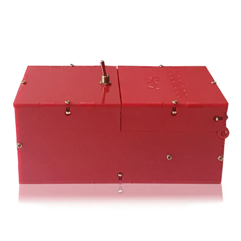 

DIY Assembled Turns Itself Off Useless Box Leave Me Alone Machine Box Plastic Practical Jokes Funny Toy Electronic Tricky Toy