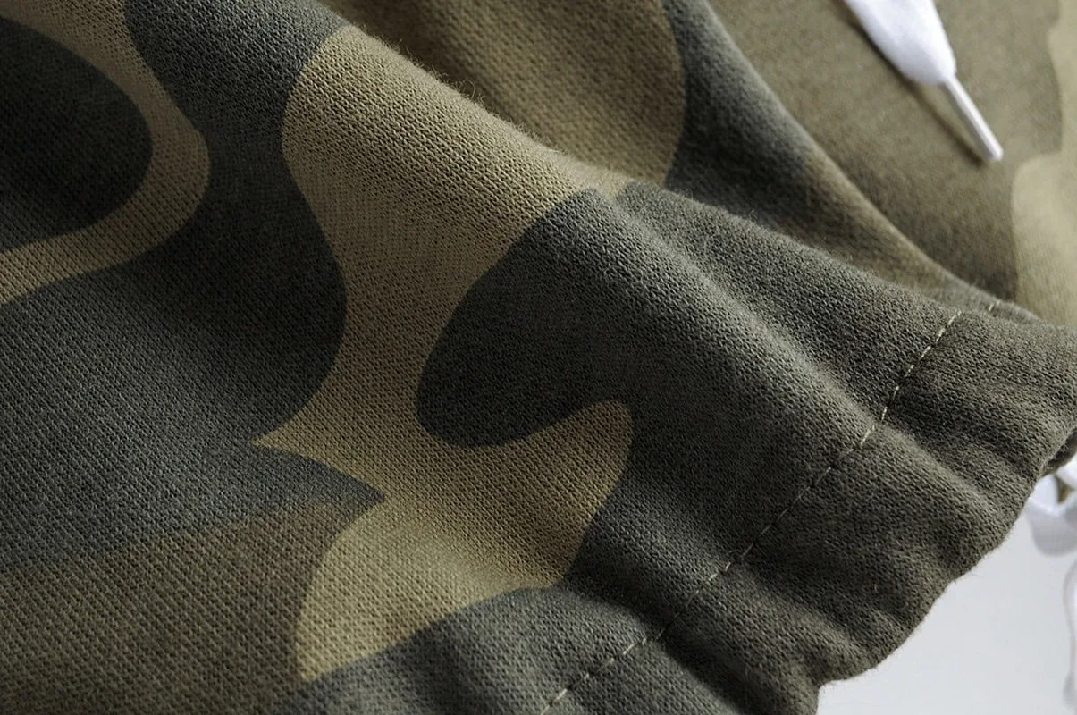 New trend of women's wear in autumn and winter 2019 camouflage short open navel vitality Hoodie Sweatshirt harajuku hoodie |