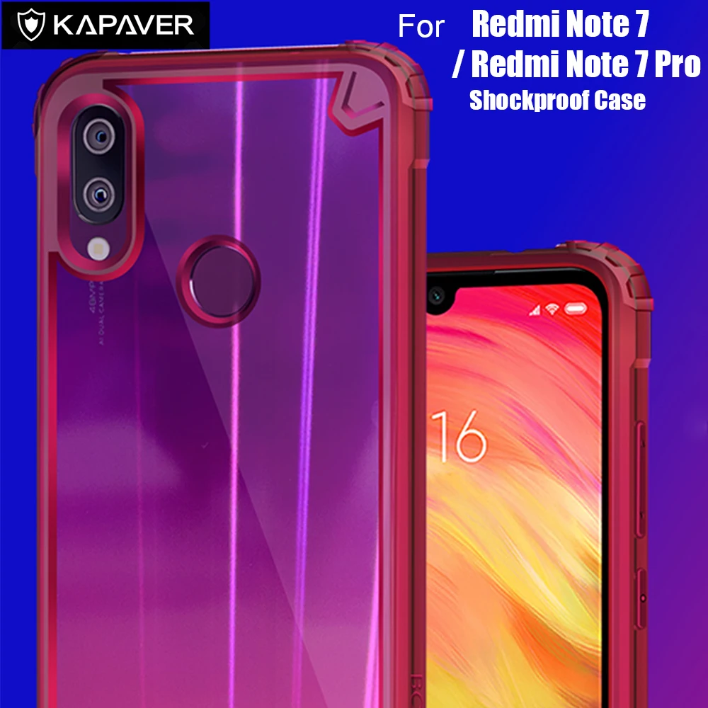 KAPAVER Transparent Hybrid Case for Redmi Note 7 / Pro/Redmi Back TPU Bumper Impact Resistant Protection Cover | Мобильные телефоны