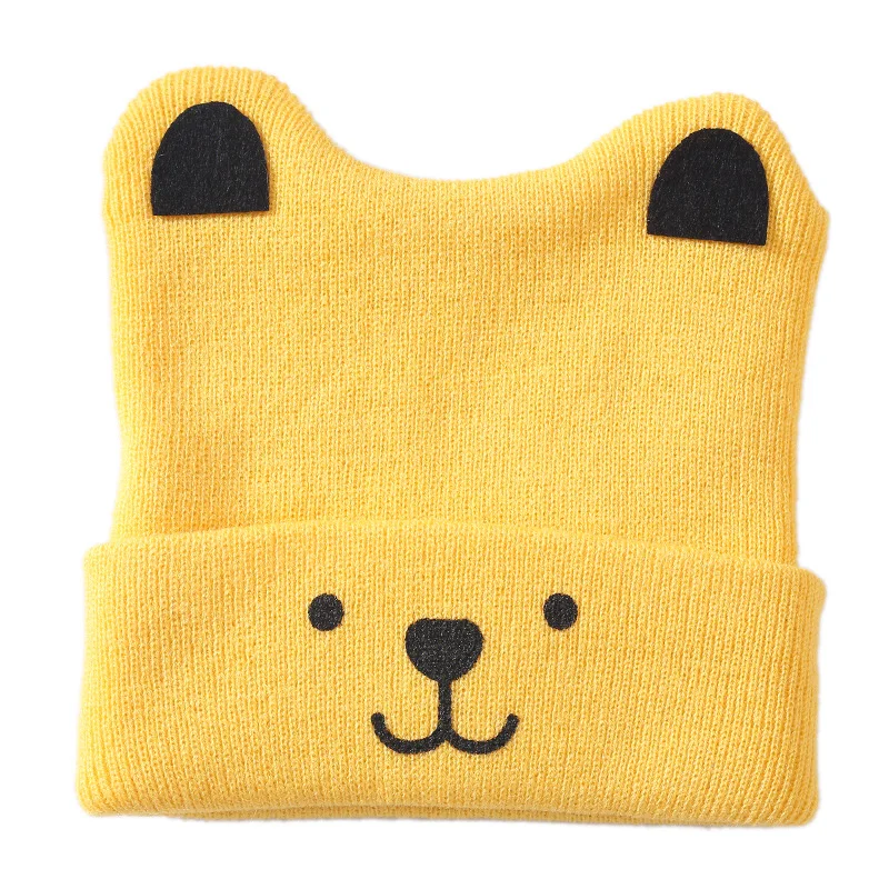 

6Types Bear Knitted Kids Beanie Cap Infant Baby Boy Girl Hat Warm Children Baby Autumn Winter Girls Hat For Kids Toddler Enfant^