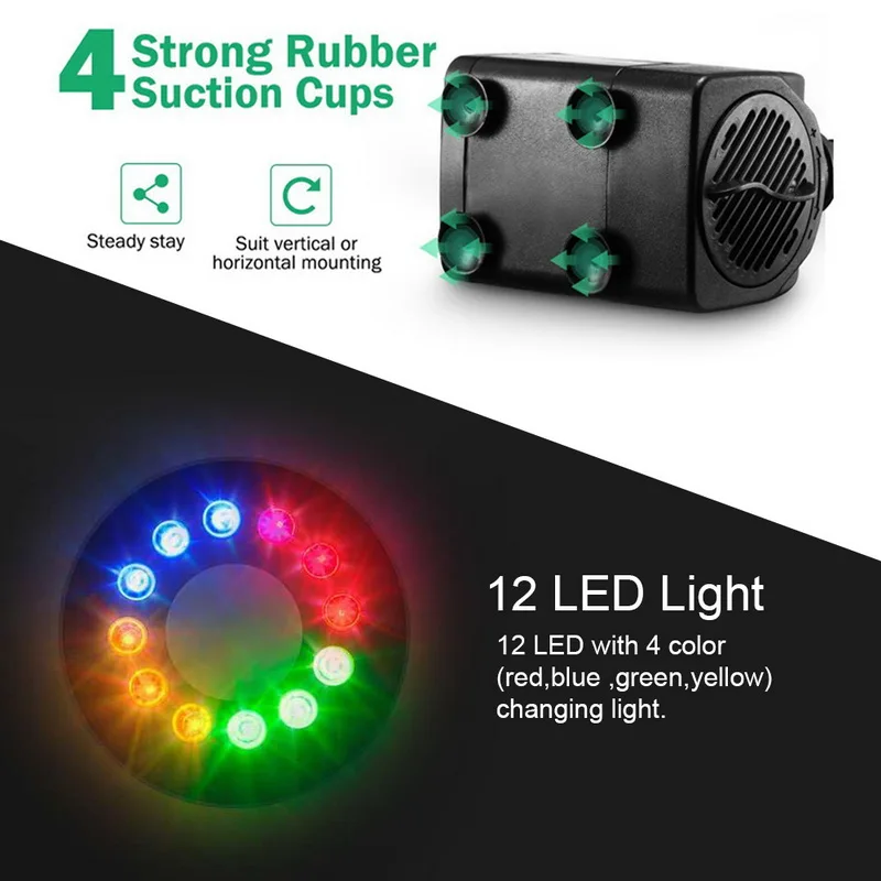 Погружной водяной насос со светодиодной подсветкой регулируемый поток воды или