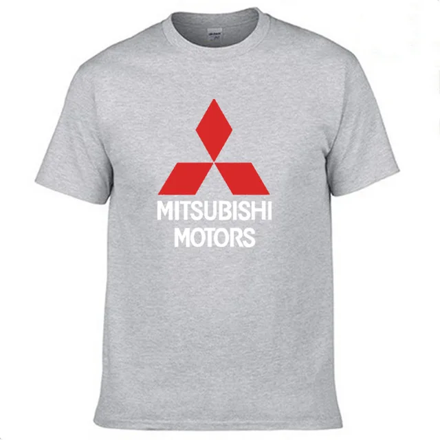 Летняя мужская футболка для Mitsubishi с логотипом автомобиля Высококачественная