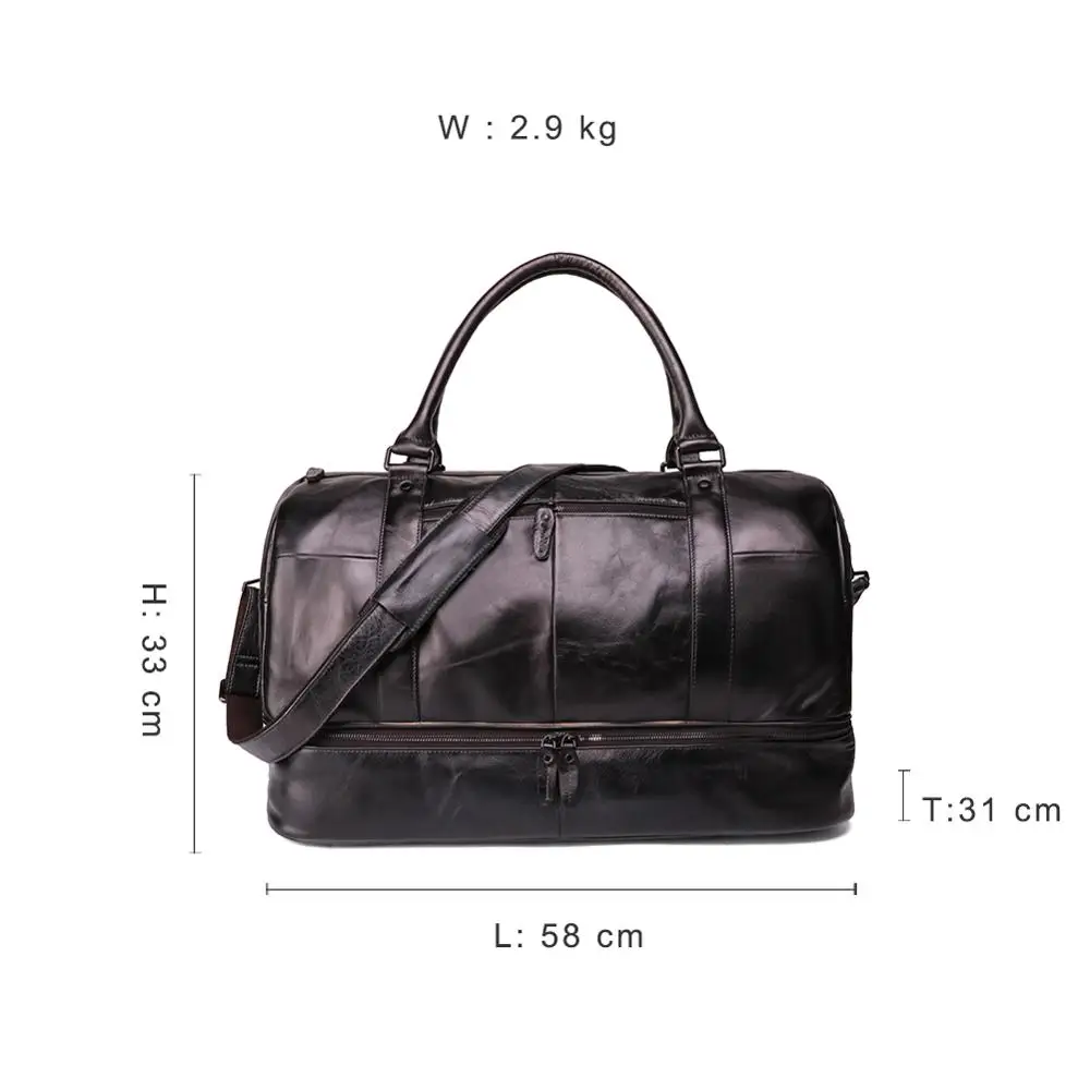 Мужская сумка-мессенджер JOGUJOS винтажная Дорожная сумка из натуральной кожи 2019 |