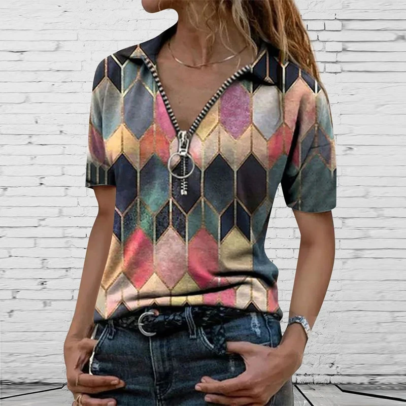 

Открытая Летняя обувь женские футболки с рисунками из мультфильмов модный свитер с v-вырезом на молнии и с длинными рукавами; С принтом разм...