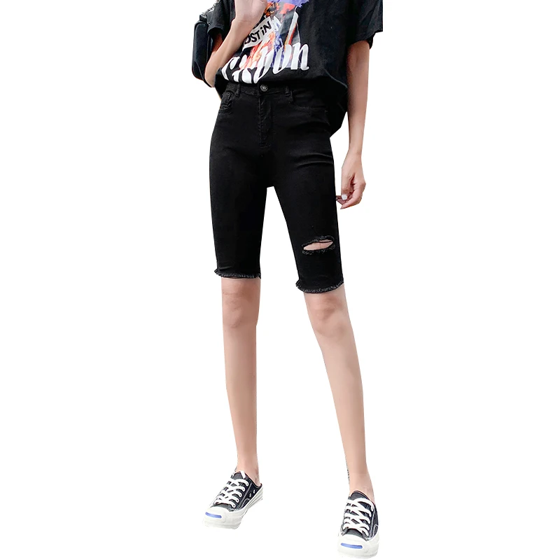 

High waist slim midi denim woman 2020 new fashion tassel tight Bodycon denim female summer Outfit