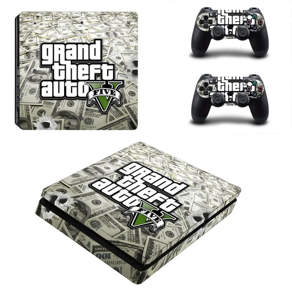 Стикер Grand Theft Auto V GTA 5 PS4 Slim Skin Виниловая наклейка для консоли Playstation 4 и контроллера