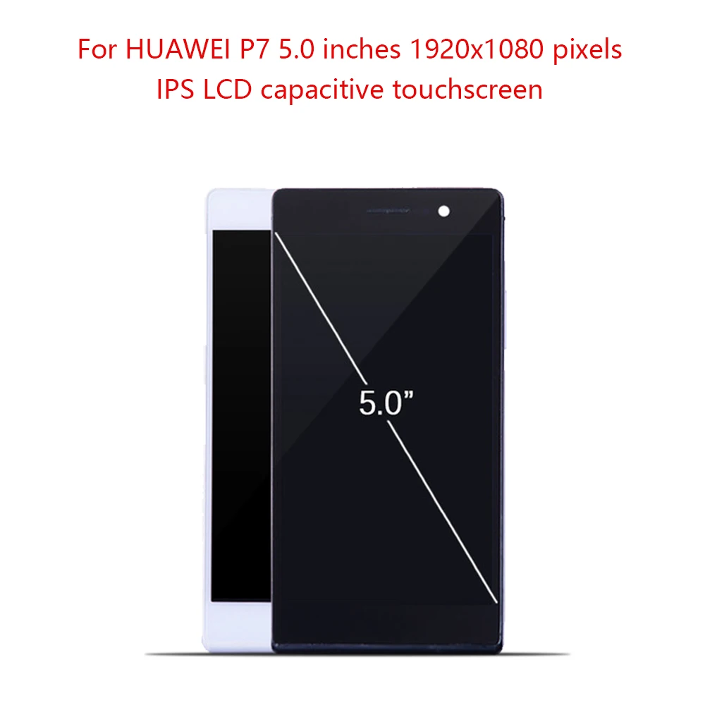 5 0 &quotдля HUAWEI P7 Дисплей Сенсорный экран с рамкой дигитайзер для сборки запасные
