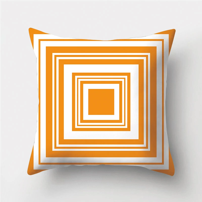 

Orange Geometric Pattern Decorative Cushions Pillowcase Polyester Cushion Cover Throw Pillow Sofa Decoration Pillowcover 40923