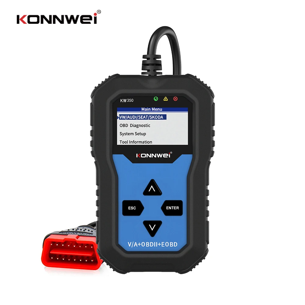 

Диагностический сканер KONNWEI KW350 OBD2, V007 VD500 для VW, Audi, Skoda, Seat