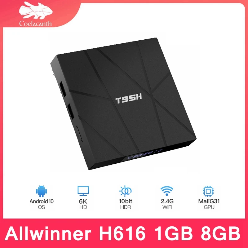 

2020 новые T95H Смарт ТВ приставка Android 10,0 HDMI 2,0 Allwinner H616 4 Гб Оперативная память 32GB/64GB Встроенная память 2,4G Wi-Fi 6K HD Декодер каналов кабельного теле...