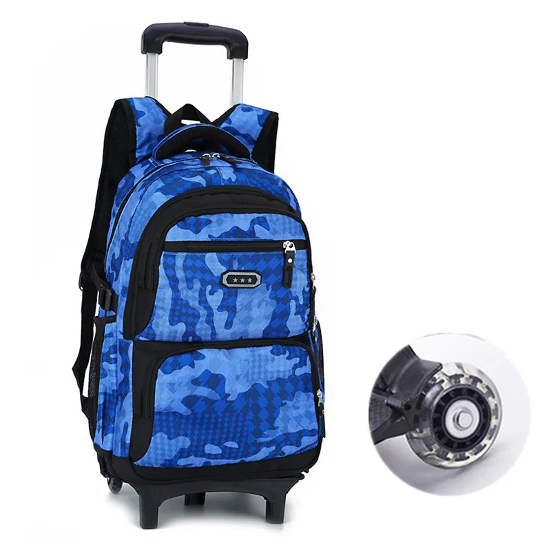 Рюкзак на колесиках для мальчиков школьный ранец 2 детский Дорожный чемодан