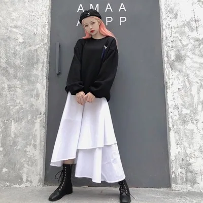 Женская Двухслойная юбка с разрезом 2020 | одежда