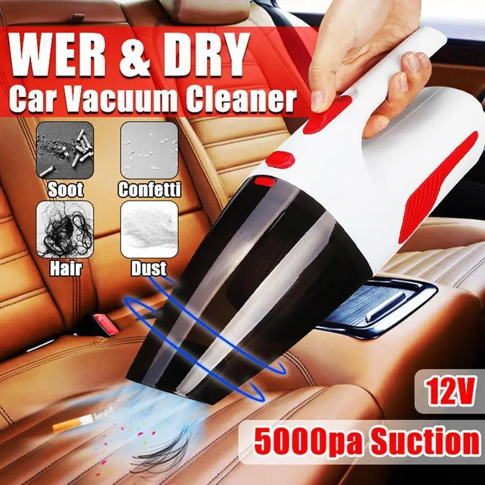 

Newest 120W 12V Vaccum Cleaner 5000PA Super Suction Cleaner Cordless Handheld Rechargeable Portable Use Wet/Dry Vacuum Dual K3C5