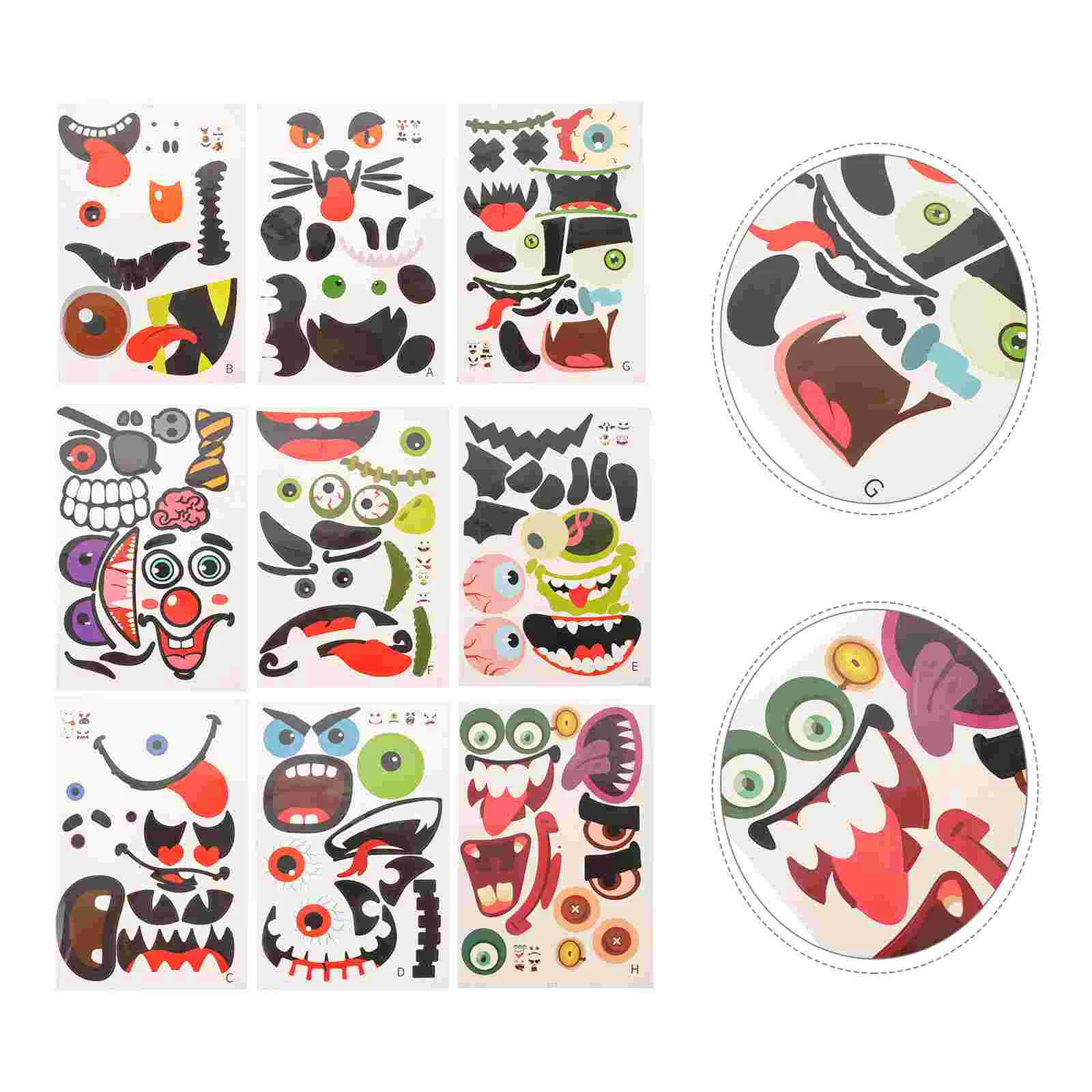 

Sheets of Stickers Decorative Wall Stickers Festival Glass Decals