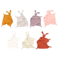 newborn infants soother appease towel baby rabbit stuffed animal blanket cotton comfortable comforter toys
