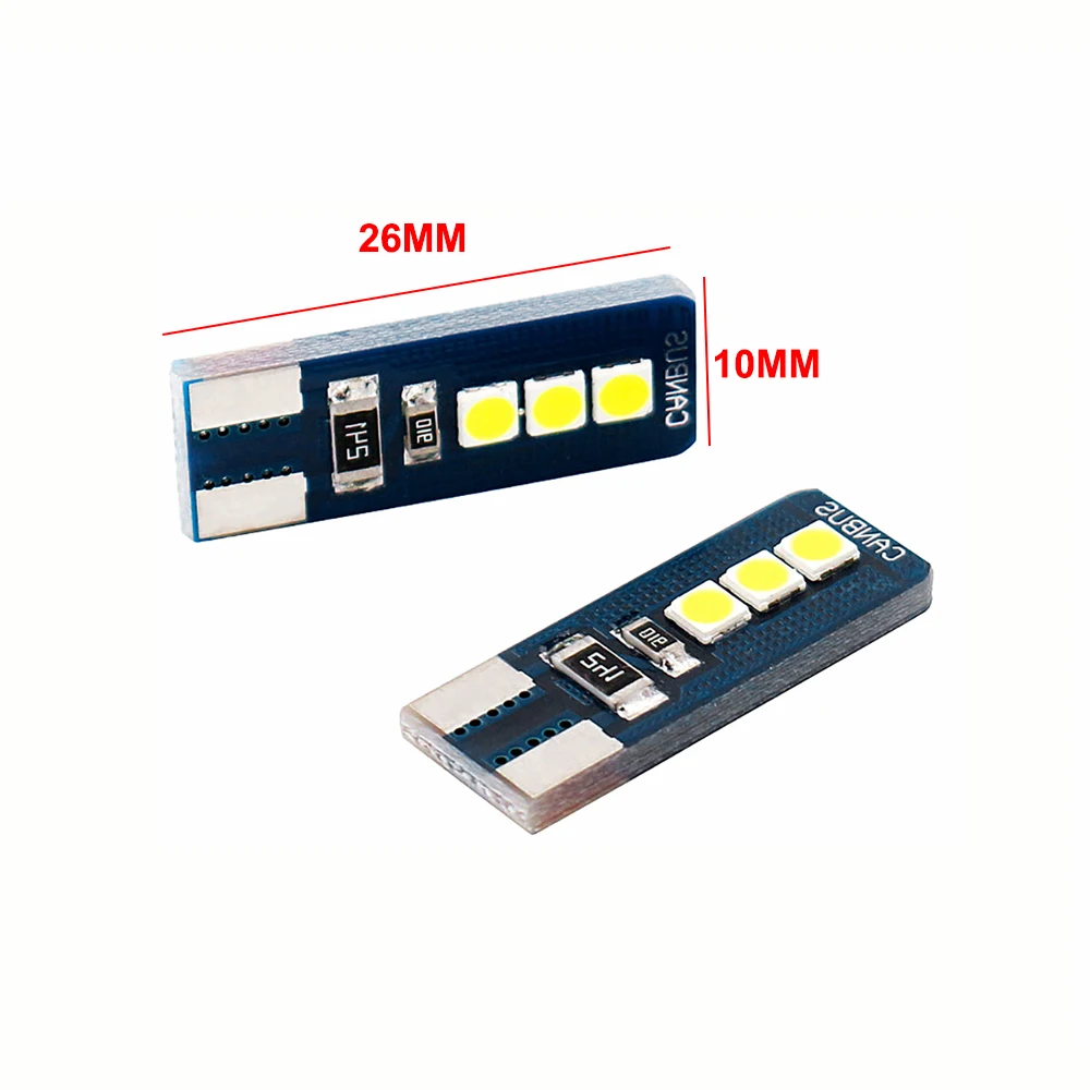 

For 10PcsT10 6SMD 3030 Car Door Instrument Lights Dome 12v License Plate Clearance Lights Trunk Lamp Reading Luggage Compartment