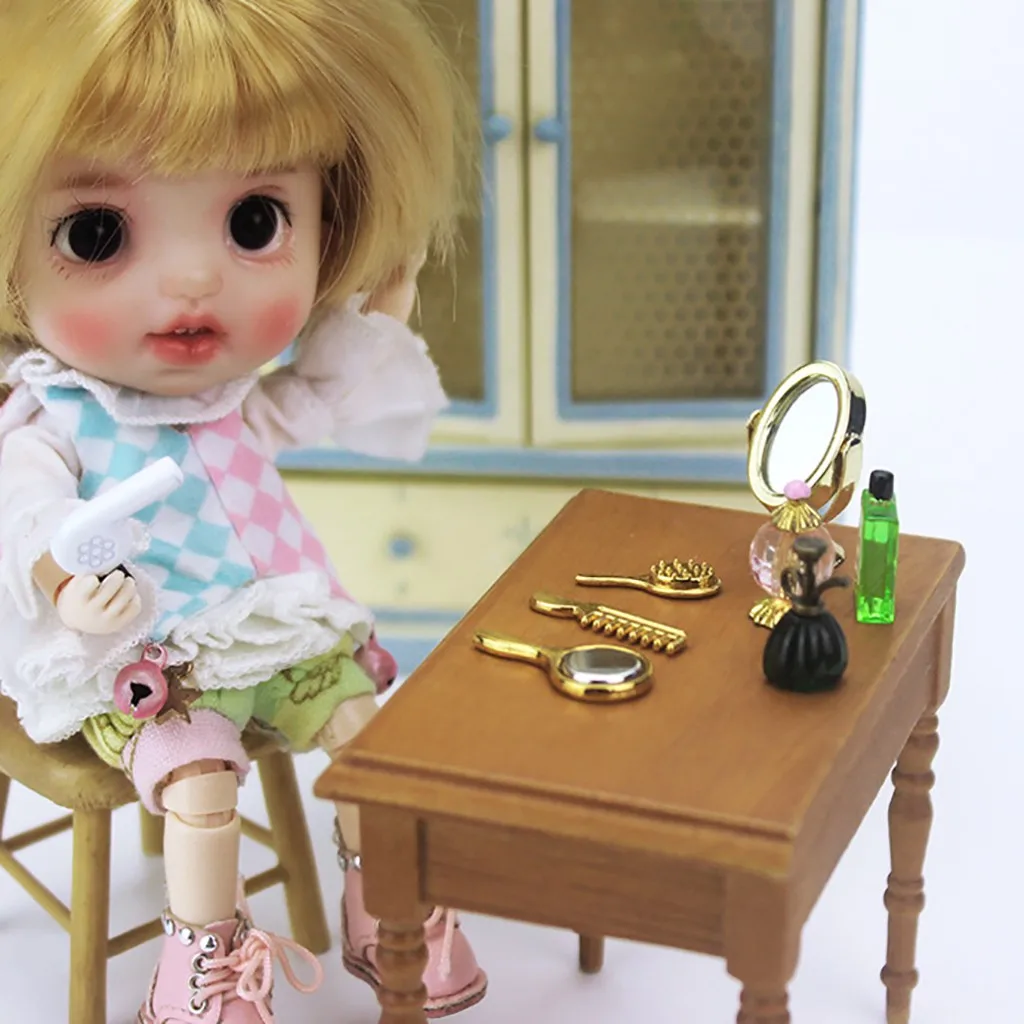 1:12 /1:6 Dollhouse Miniature Scene Model Hairdressing Tools Pretend Play Toy Dolls toys for kids gift игрушки 2020 | Игрушки и