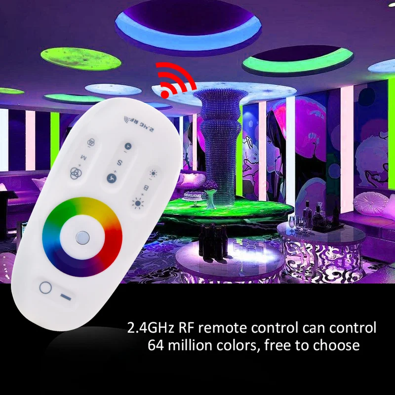 

2.4G RGBW RGB Led Controller 12V 24V Touch Screen Wireless RF LED Rgb Controller For LED Strip 5050 3528 2835