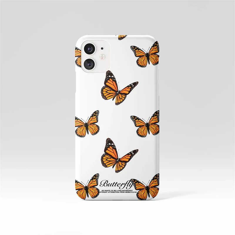

For iPhone X Cute Butterfly Case For iPhone X XR XS12 11 Pro Max Mini Max 7 8 6s Plus SE 2020 Shockproof Soft Cover 2021