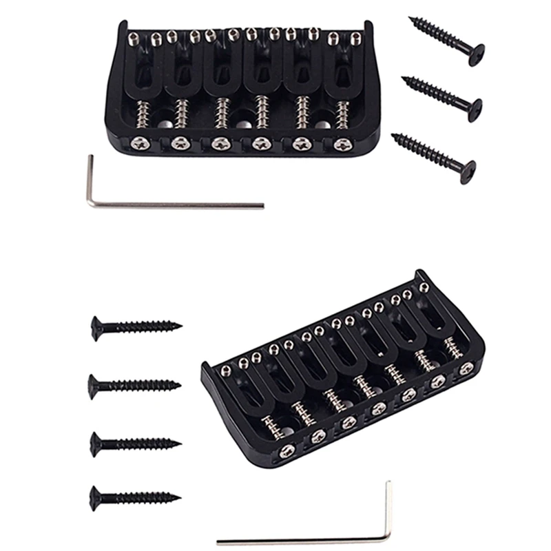 

2 Set Saddle Bridge for Electric Guitar Bass/Strings Through Body Guitar Accessories, 6 String & 7 String